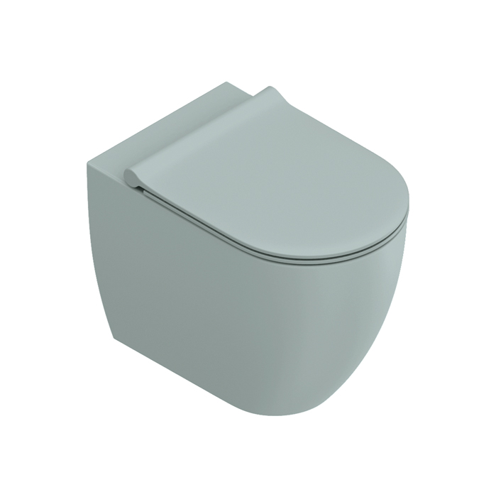 Catalano Sfera Унитаз напольный 54x35см, безободковый, смыв Tornado, покрытие Twinglaze+, цвет: Aqua Satinato