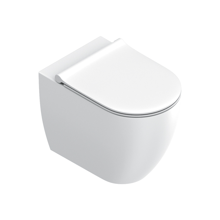 Catalano Sfera Унитаз напольный 55x35см, безободковый, смыв Tornado, покрытие Twinglaze+, цвет: белый матовый
