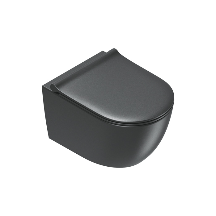 Catalano Sfera Унитаз подвесной 50x35см, безободковый, смыв Tornado, покрытие Twinglaze+, цвет: черный матовый