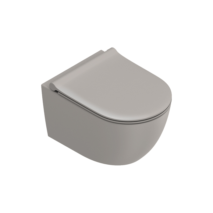 Catalano Sfera Унитаз подвесной 50x35см, безободковый, смыв Tornado, покрытие Twinglaze+, цвет: Tortora Satinato