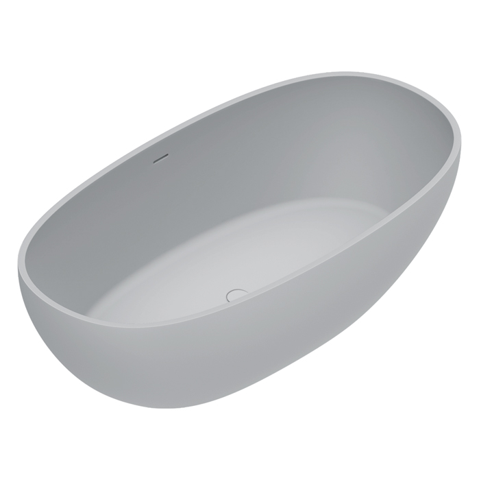 Catalano Solid Ванна отдельностоящая 176х91хh52см, с переливом, сифон в комплекте, цвет: Cemento Satinato