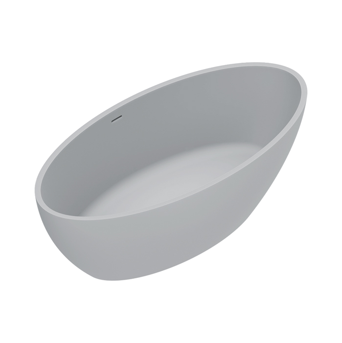 Catalano Solid Ванна отдельностоящая 165x80хh52см, с переливом, сифон в комплекте, цвет: Cemento Satinato