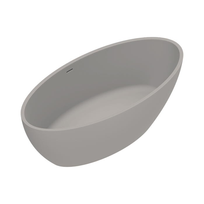 Catalano Solid Ванна отдельностоящая 165x80хh52см, с переливом, сифон в комплекте, цвет: Tortora Satinato