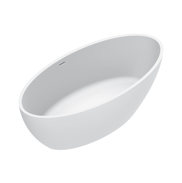 Catalano Solid Ванна отдельностоящая 165x80хh52см, с переливом, сифон в комплекте, цвет: белый матовый
