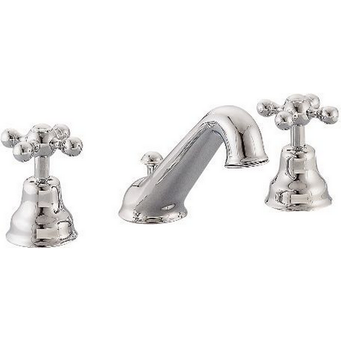 CISAL Arcana Ceramic Смеситель для раковины на 3 отверстия с донным клапаном, цвет: хром