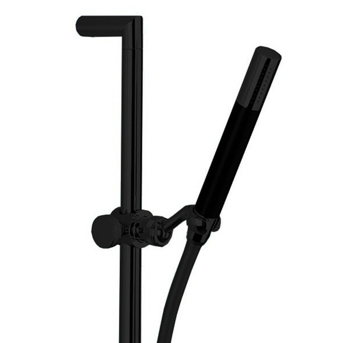 Cisal Shower Душевой гарнитур:ручная лейка,шланг 150 см,штанга 110 см, цвет: черный матовый