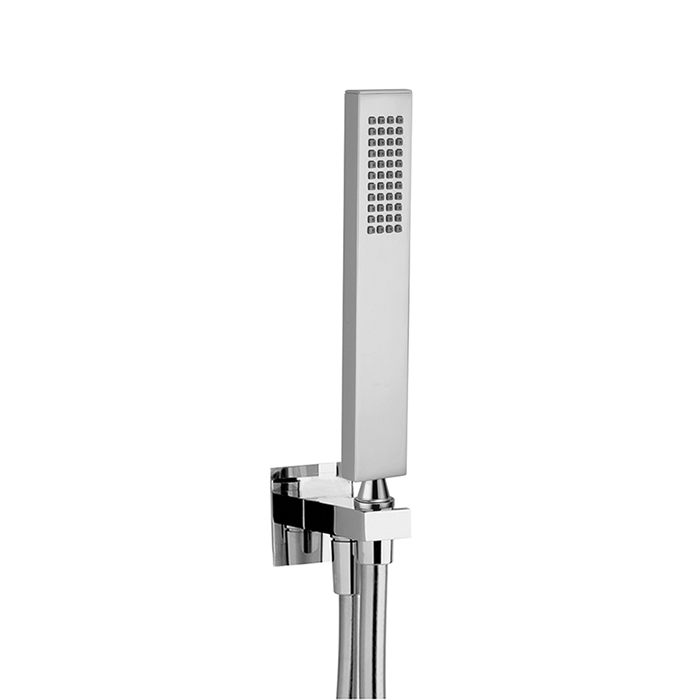 Cisal Shower Душевой гарнитур: ручной душ, шланг 150см,вывод с держателем, цвет: хром