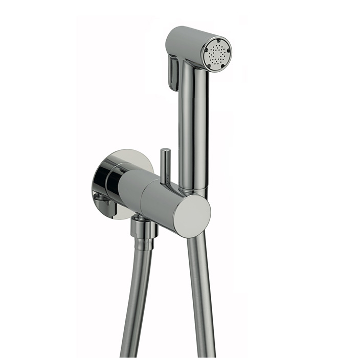 CISAL Shower Гигиенический душ со шлангом 120 см,вывод с держателем и встроенный смеситель с прогрессивным картриджем, цвет: хром