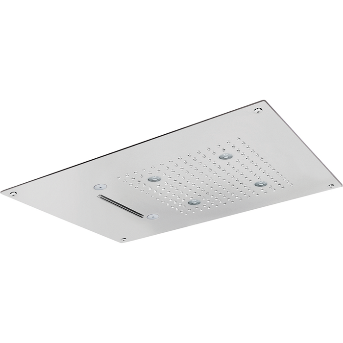 CISAL Zen Shower Встраеваемый верхний душ 55х40 см,3 типа струи,хромотерапия,выключатель,трансформатор, цвет: полированная нержавеющая сталь