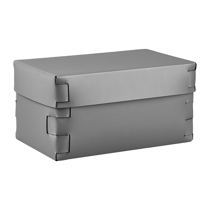Colombo Adj Коробка Snob 25x15хH13.5см., настольная, цвет: серый/черный