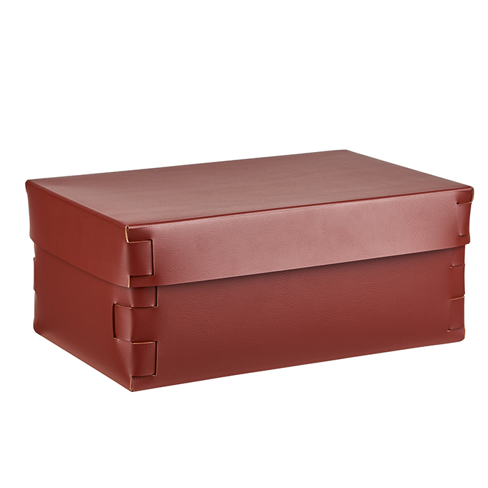 Colombo Adj Коробка Snob 32x20хH13.5см., настольная, цвет: бордо/коньяк