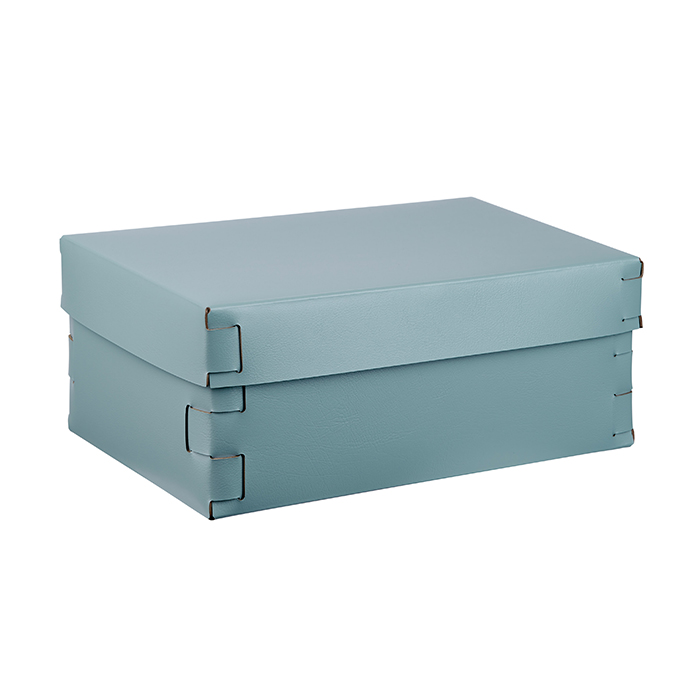 Colombo Adj Коробка Snob 32x20хH13.5см., настольная, цвет: небесный/эвкалипт
