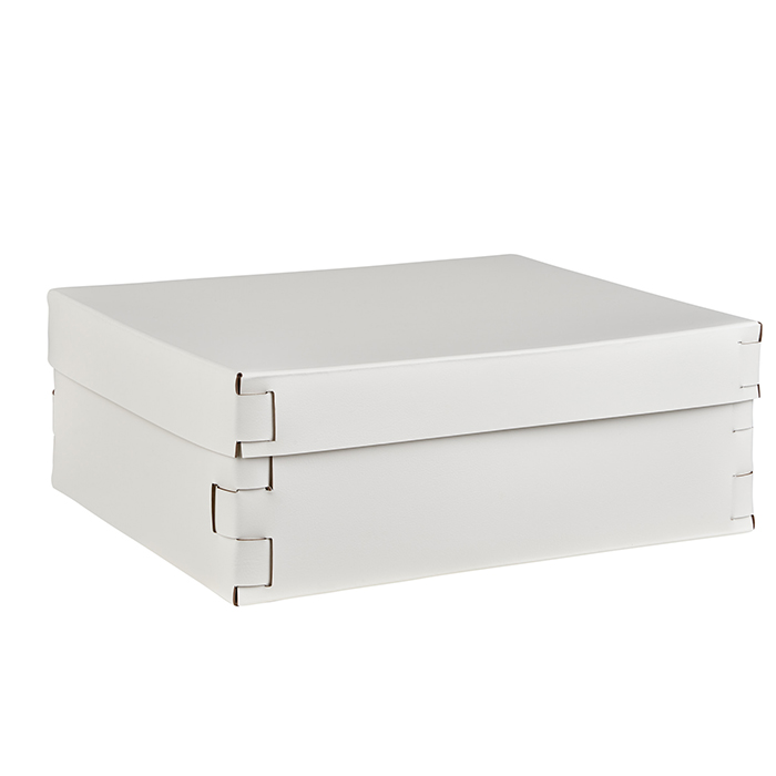 Colombo Adj Коробка Snob 36x30хH13.5см., настольная, цвет: белый/панна котта