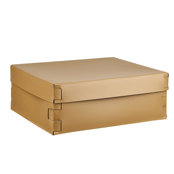 Colombo Adj Коробка Snob 36x30хH13.5см., настольная, цвет: горчичный/оливковый