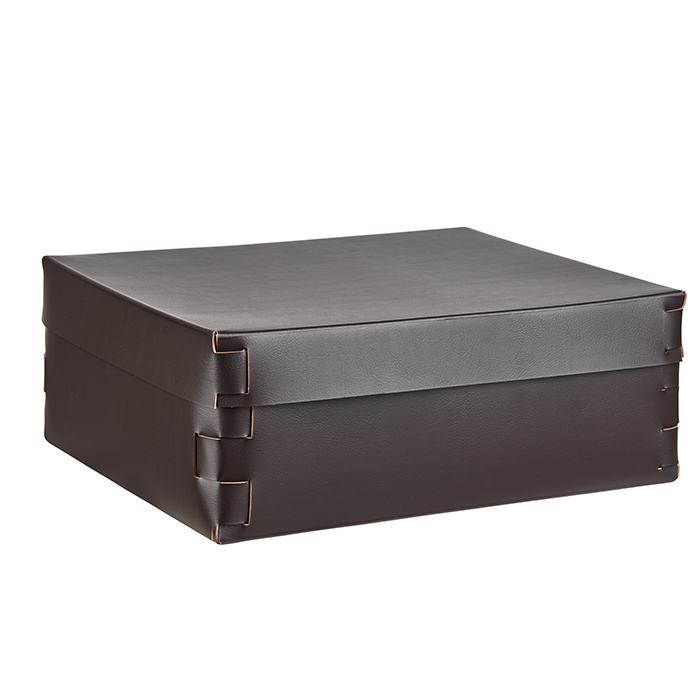 Colombo Adj Коробка Snob 36x30хH13.5см., настольная, цвет: шоколад/капучино