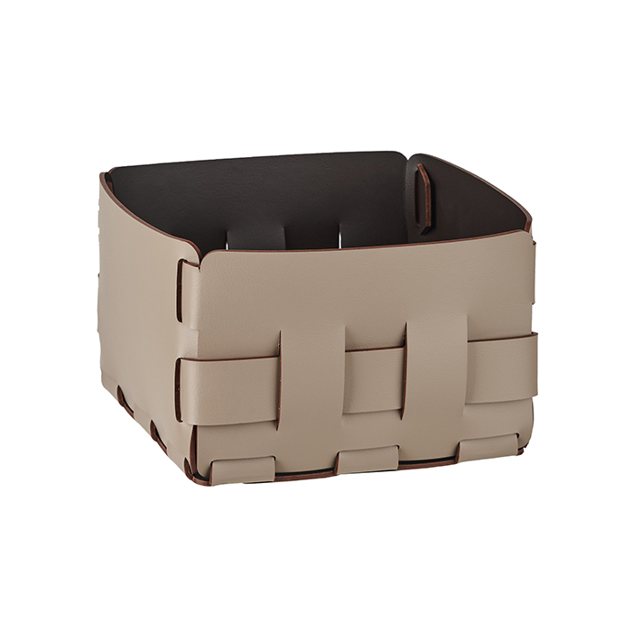 Colombo Adj Корзинка Mini Bottega, 19x19H13 см , цвет: капучино/шоколад