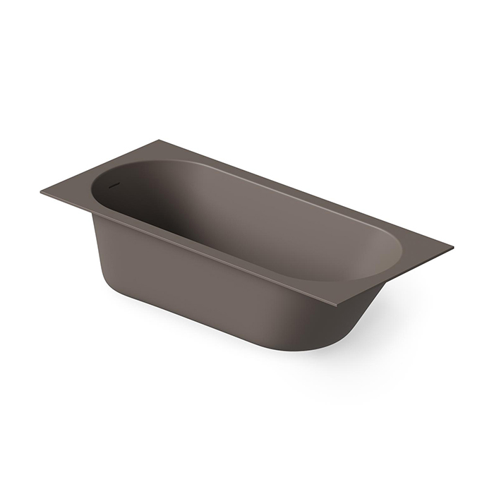 Dea Design Ease Ванна 170х75хh58cм., встраиваемая, в комплекте ножки, интегр.слив/перелив в цвет ванны цвет grey brown