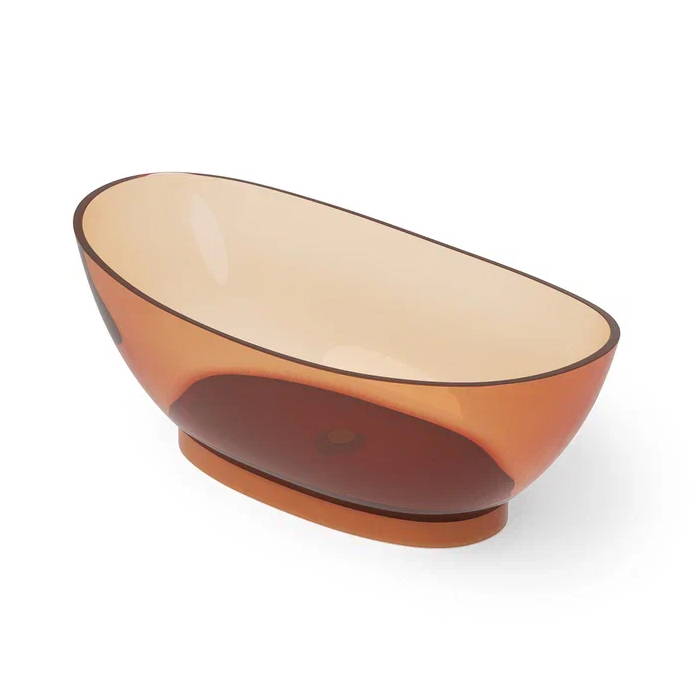 Dea Design Elegant Ванна 155x78x58см., отдельностоящая, Glasstech, прозрачная смола, цвет: Sunset R1