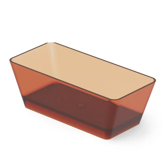 Dea Design Modern Ванна 150х68х56см., отдельностоящая, Glasstech, прозрачная смола, цвет: Sunset R1