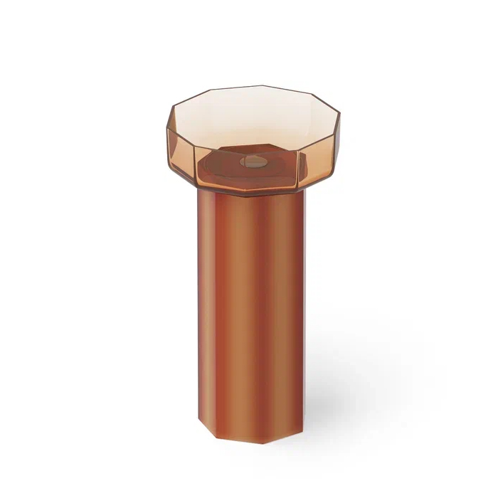 Dea Design Pedestal Basin Раковина 48х45.6х90см., напольная, без отв., Glasstech, прозрачная смола, цвет: Sunset R1