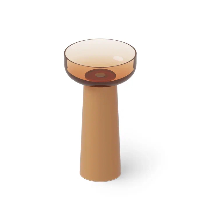 Dea Design Pedestal Basin Раковина 48х48х88см., напольная, без отв., Glasstech, прозрачная смола, цвет: Sunset R1