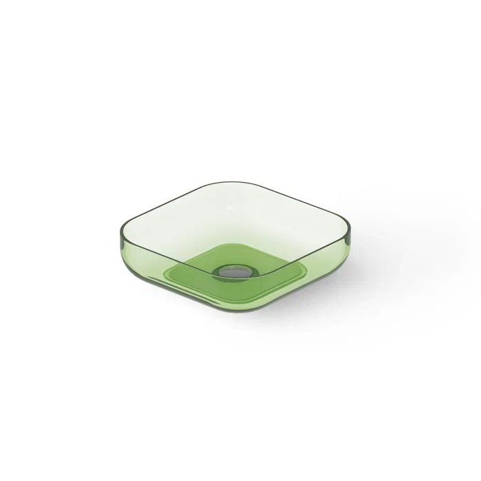 Dea Design Washbasins Раковина 40х40х12см., накладная, без отв., Glasstech, прозрачная смола, цвет: Emerald R3