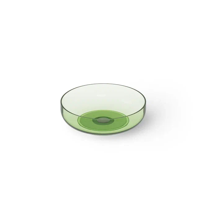 Dea Design Washbasins Раковина 40х40х12см., накладная, без отв., Glasstech, прозрачная смола, цвет: Emerald R3