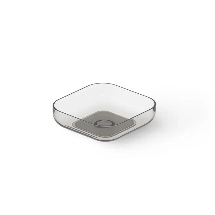 Dea Design Washbasins Раковина 40х40х12см., накладная, без отв., Glasstech, прозрачная смола, цвет: Smoky Black R4