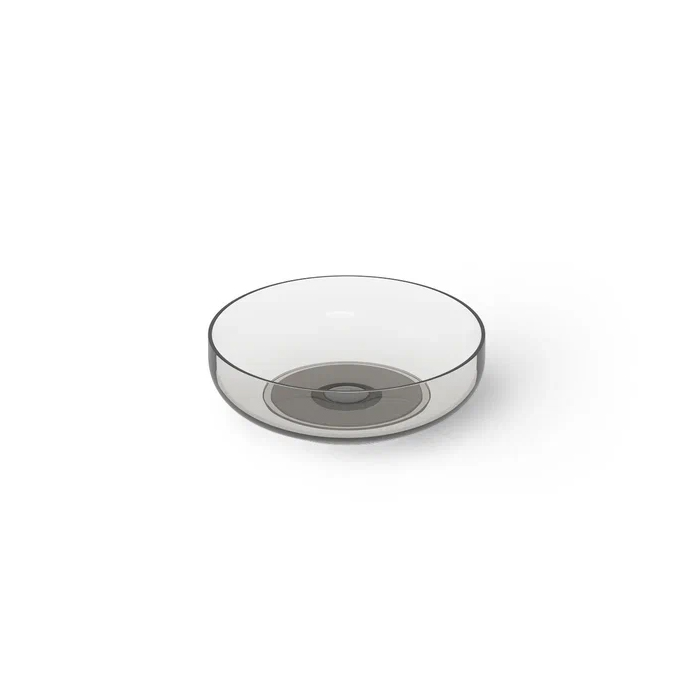 Dea Design Washbasins Раковина 40х40х12см., накладная, без отв., Glasstech, прозрачная смола, цвет: Smoky Black R4