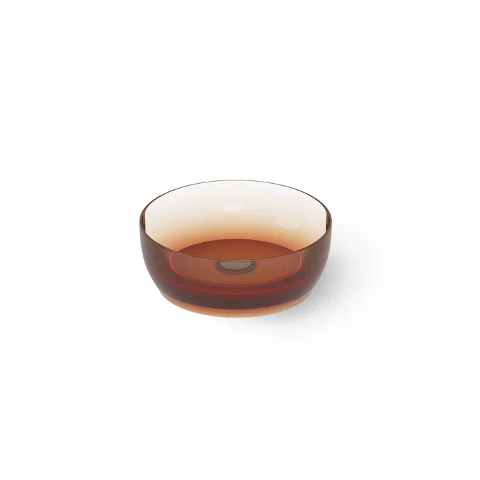 Dea Design Washbasins Раковина 40х40х14см., накладная, без отв., Glasstech, прозрачная смола, цвет: Sunset R1