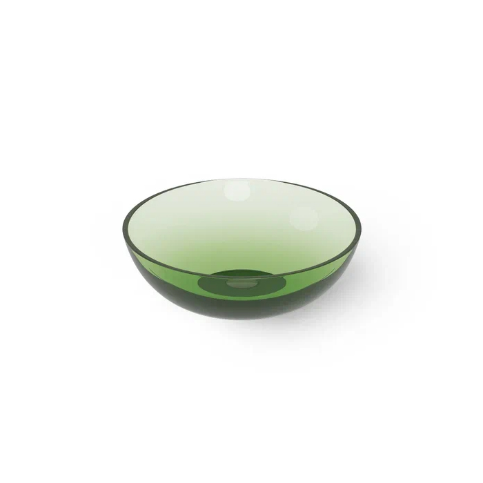 Dea Design Washbasins Раковина 42х42х16см., накладная, без отв., Glasstech, прозрачная смола, цвет: Emerald R3
