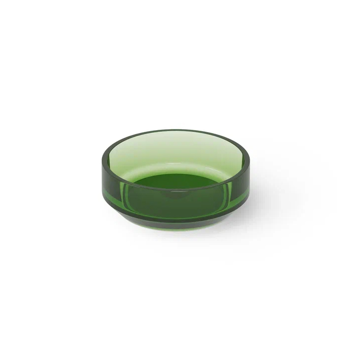 Dea Design Washbasins Раковина 43х43х15см., накладная, без отв., Glasstech, прозрачная смола, цвет: Emerald R3