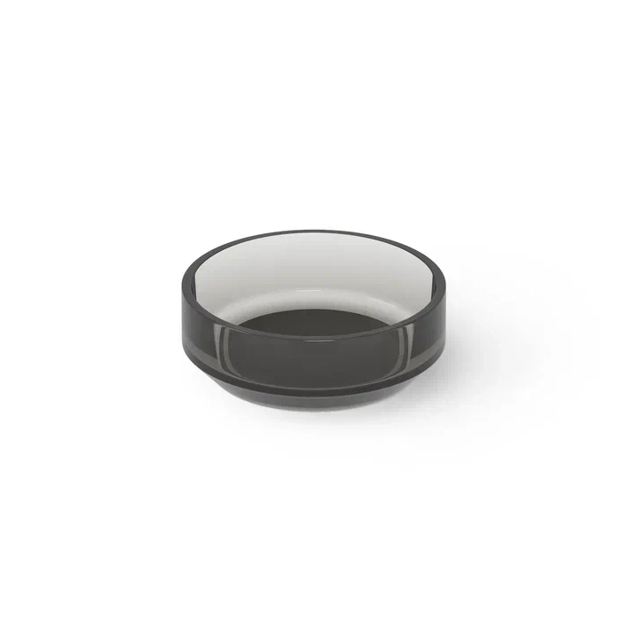 Dea Design Washbasins Раковина 43х43х15см., накладная, без отв., Glasstech, прозрачная смола, цвет: Smoky Black R4