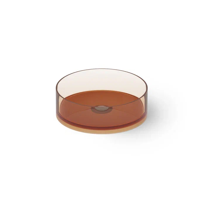 Dea Design Washbasins Раковина 45х45х14.5см., накладная, без отв., Glasstech, прозрачная смола, цвет: Sunset R1