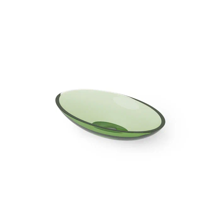 Dea Design Washbasins Раковина 60х35х10.5см., накладная, без отв., Glasstech, прозрачная смола, цвет: Emerald R3