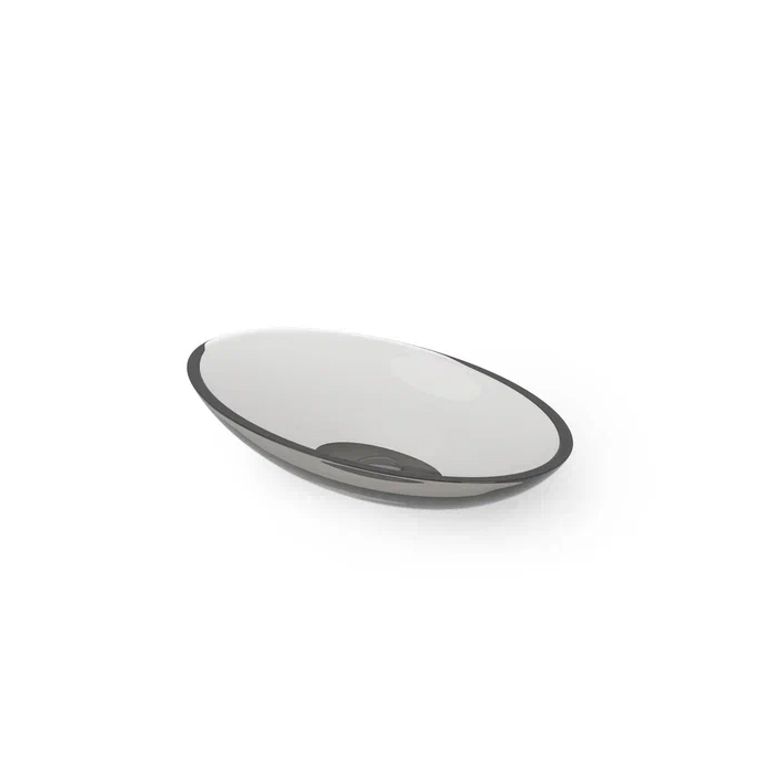 Dea Design Washbasins Раковина 60х35х10.5см., накладная, без отв., Glasstech, прозрачная смола, цвет: Smoky Black R4