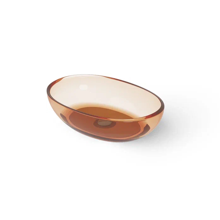 Dea Design Washbasins Раковина 60х40х15.5-14.5см., накладная, без отв., Glasstech, прозрачная смола, цвет: Sunset R1