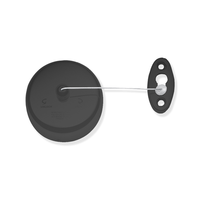 Decor Walther Basic WL Верёвка для белья с настенным креплением, подвесной, цвет: черный матовый