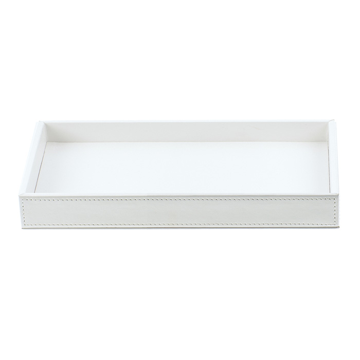 Decor Walther Brownie Tab M Лоток универсальный 22x10.5см, настольный, цвет: белая кожа