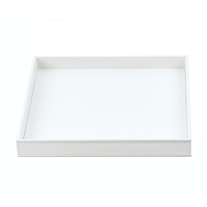 Decor Walther Brownie Tab Q Лоток универсальный 26x22см, настольный, цвет: белая кожа