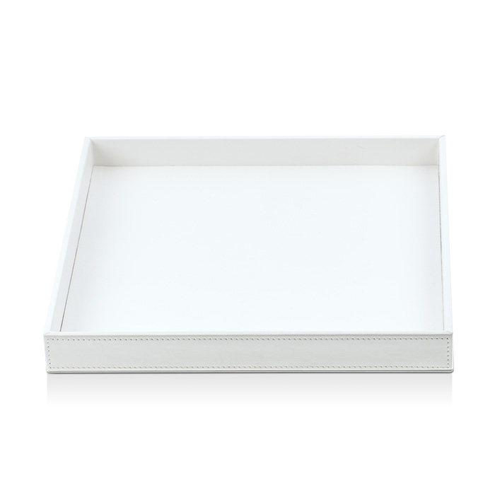 Decor Walther Brownie Tab Q Лоток универсальный 28x28см, настольная, цвет: белая кожа