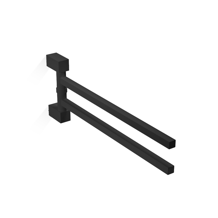 Decor Walther Corner HTH2 Полотенцедержатель поворотный 39.8см, двойной, подвесной, цвет: черный матовый