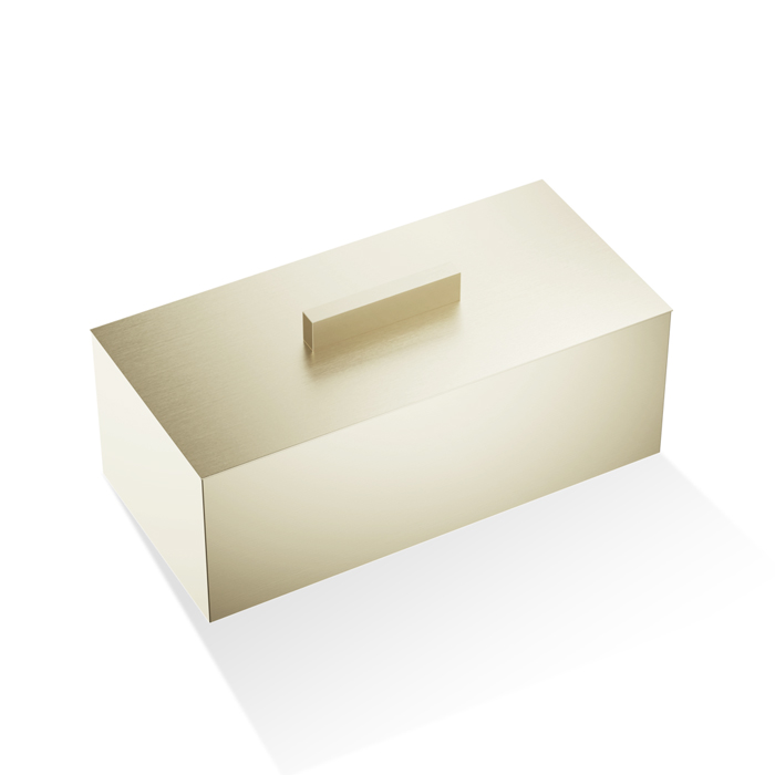 Decor Walther DW 3610 Бокс универсальный 25x12x10.5см, с крышкой, настольный, цвет: золото матовое