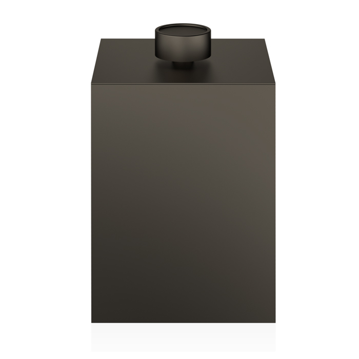 Decor Walther DW 76 Корзина для бумаги 17x17x27см, с крышкой, напольная, цвет: темная бронза