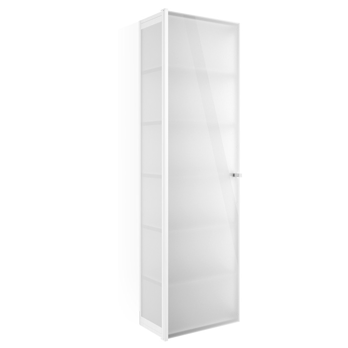 Decor Walther Glas S 4 Шкаф напольный 35x19x120см, стекло белое, цвет: хром