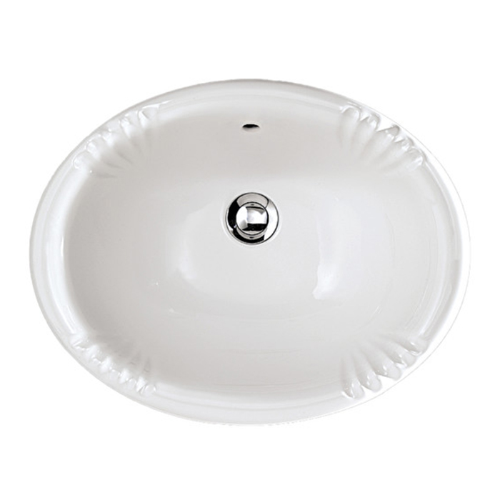 Devon&Devon Victorian Раковина 49х39 cм, без отв., встраиваемая на столешницу, цвет: белый