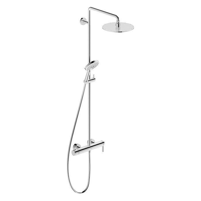 Duravit C.1 Душевая колонна с однорычажным смесителем, верхним душем, штангой и лейкой, цвет: хром