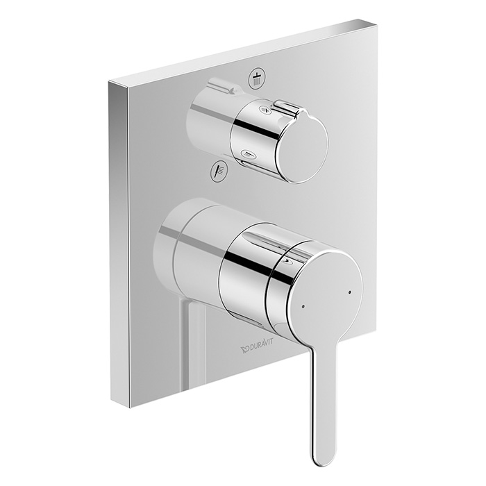 Duravit C.1 Смеситель для душа, встраиваемый, с переключателем потоков, цвет: хром