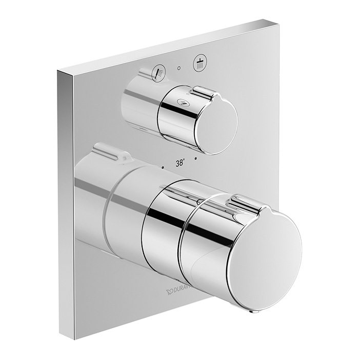 Duravit C.1 Смеситель термостатический для душа, встраиваемый, с запорным переключателем, цвет: хром