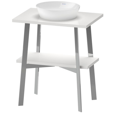 Duravit Cape Cod Консоль 80.5x70x48см напольная с раковиной, с 1 отв. под смеситель, с 1 полкой, цвет: белый глянцевый